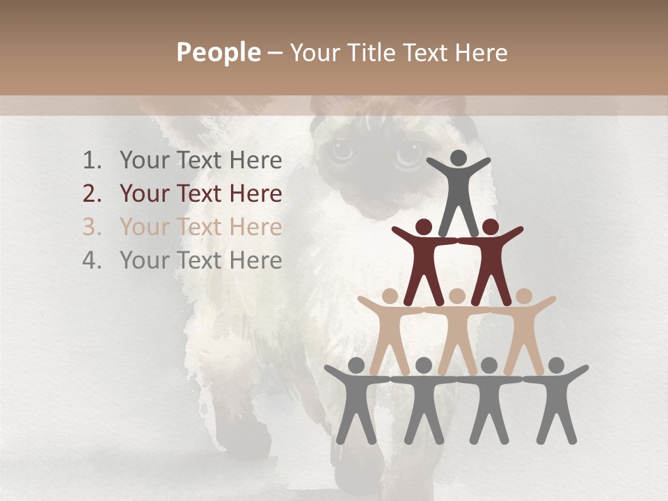 Sitting Art Shape PowerPoint Template