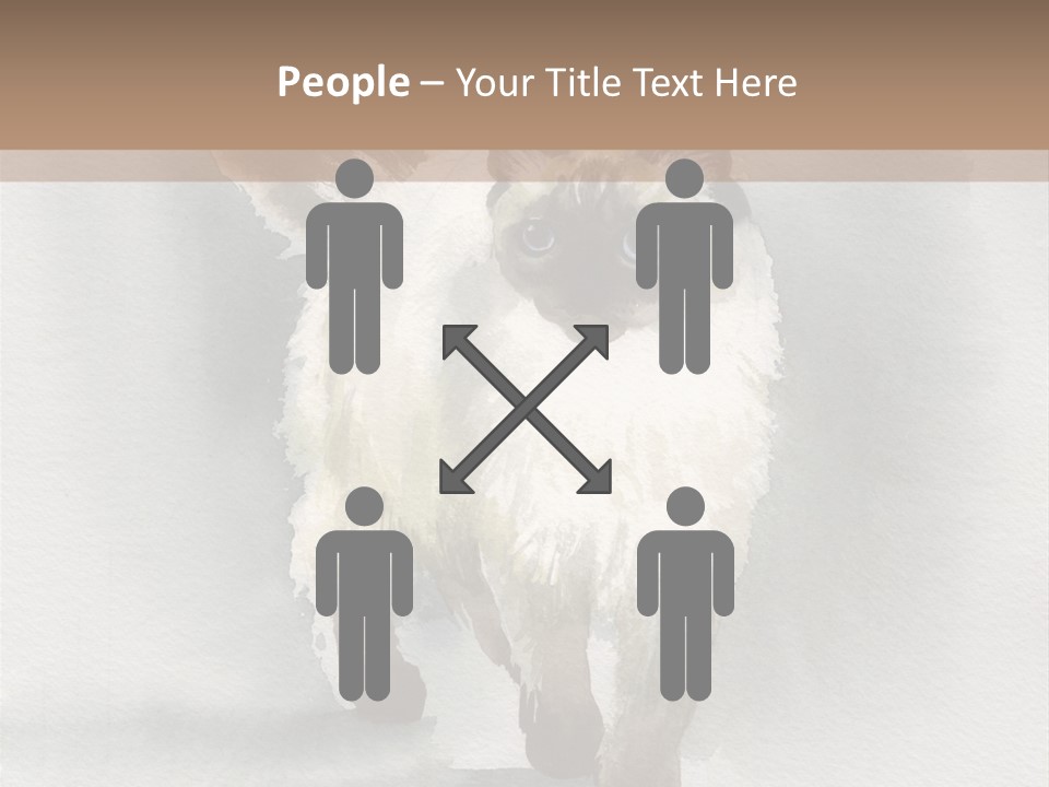 Sitting Art Shape PowerPoint Template