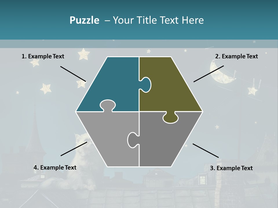 Sitting Art Shape PowerPoint Template