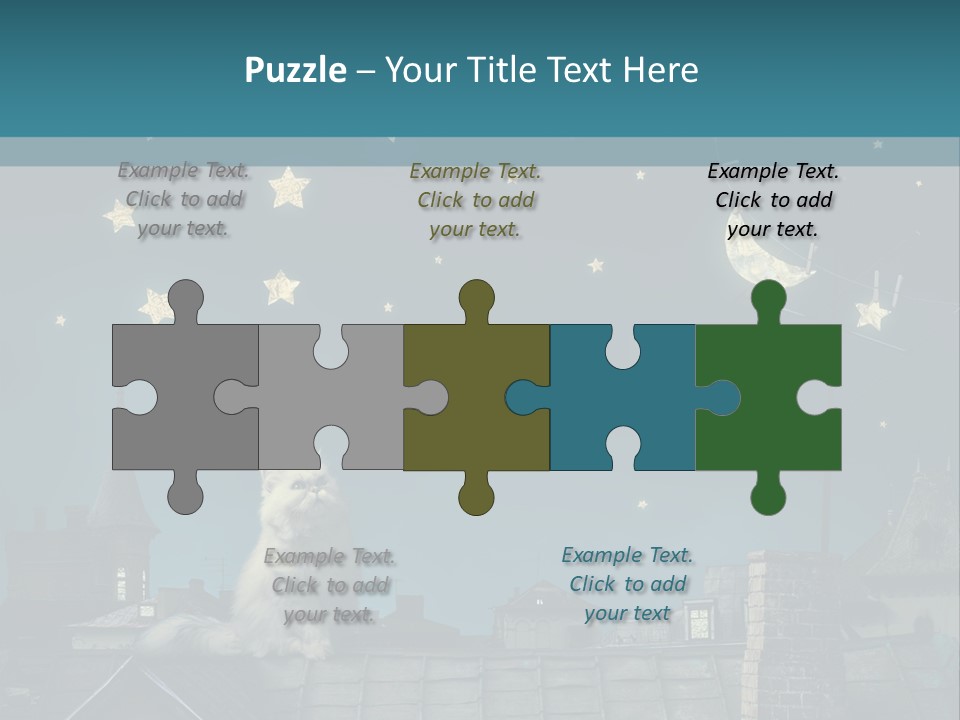 Sitting Art Shape PowerPoint Template