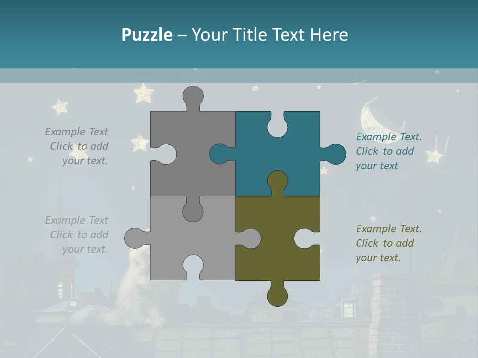 Sitting Art Shape PowerPoint Template