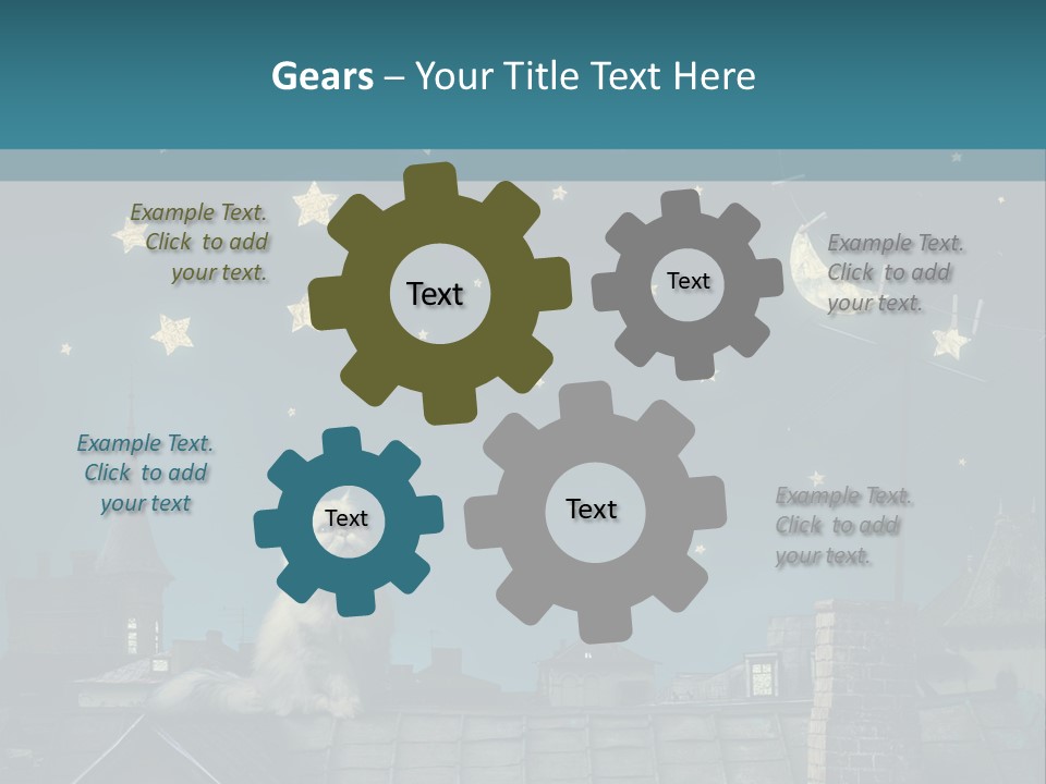 Sitting Art Shape PowerPoint Template