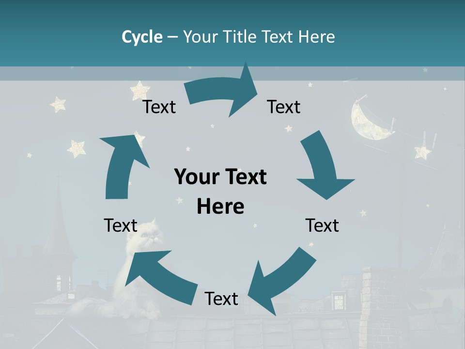 Sitting Art Shape PowerPoint Template