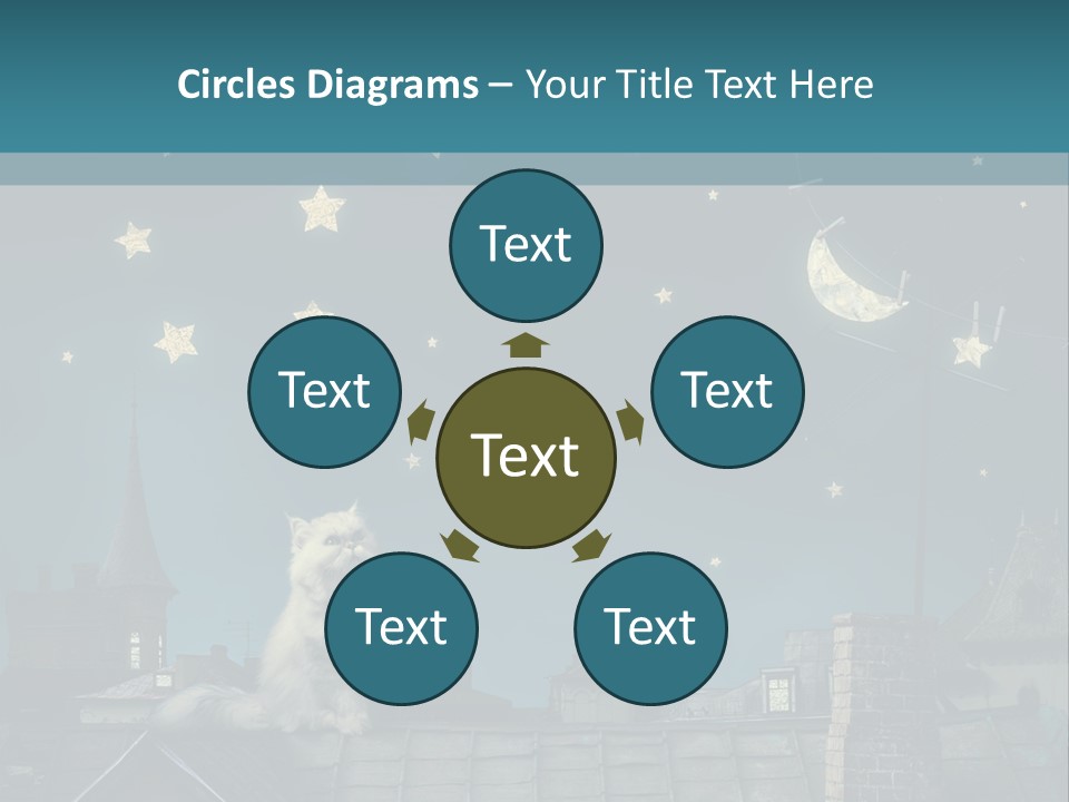 Sitting Art Shape PowerPoint Template