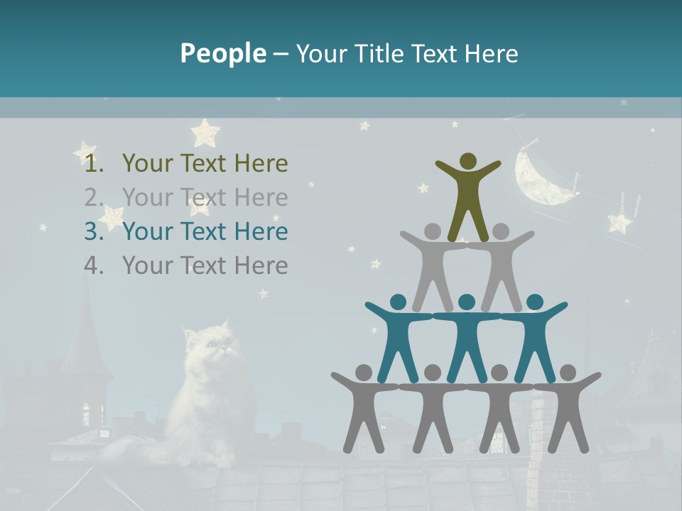 Sitting Art Shape PowerPoint Template