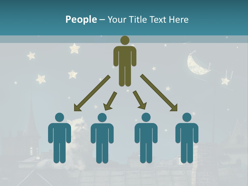 Sitting Art Shape PowerPoint Template