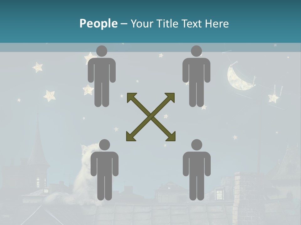 Sitting Art Shape PowerPoint Template