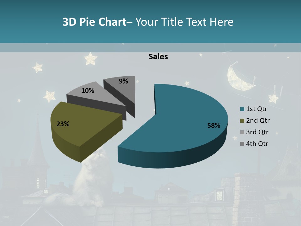Sitting Art Shape PowerPoint Template