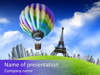 Eiffel Isolated Touristic PowerPoint Template