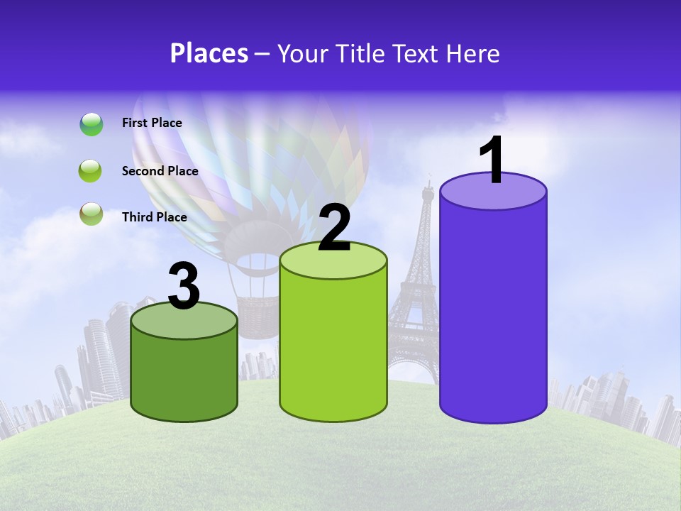 Eiffel Isolated Touristic PowerPoint Template