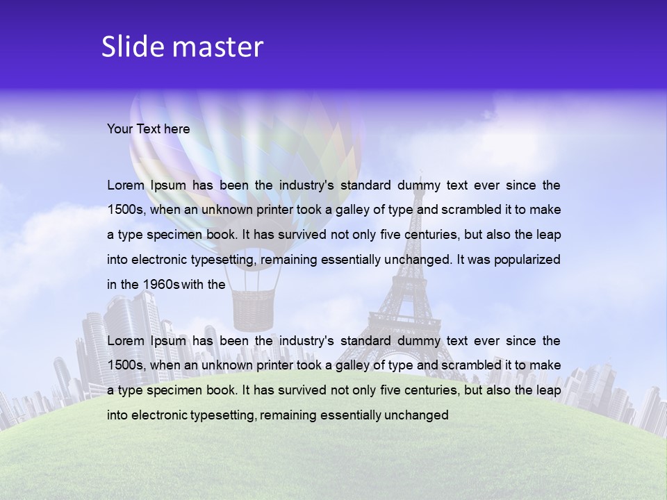 Eiffel Isolated Touristic PowerPoint Template