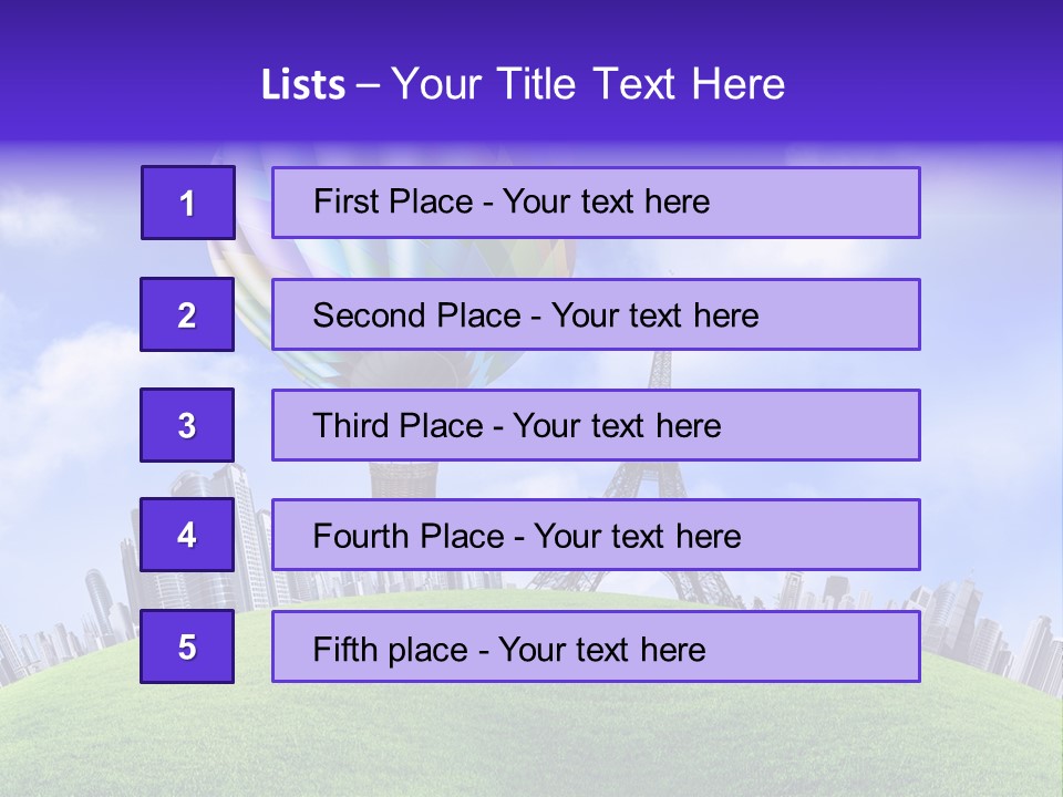 Eiffel Isolated Touristic PowerPoint Template