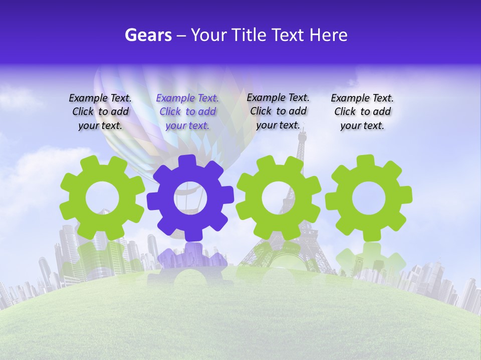 Eiffel Isolated Touristic PowerPoint Template