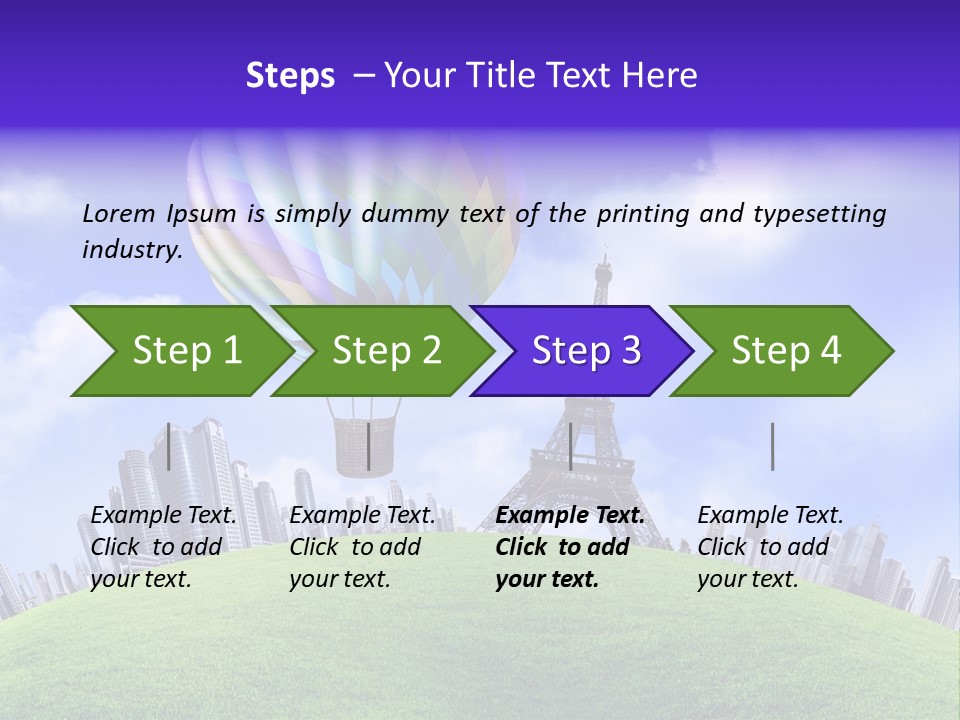 Eiffel Isolated Touristic PowerPoint Template