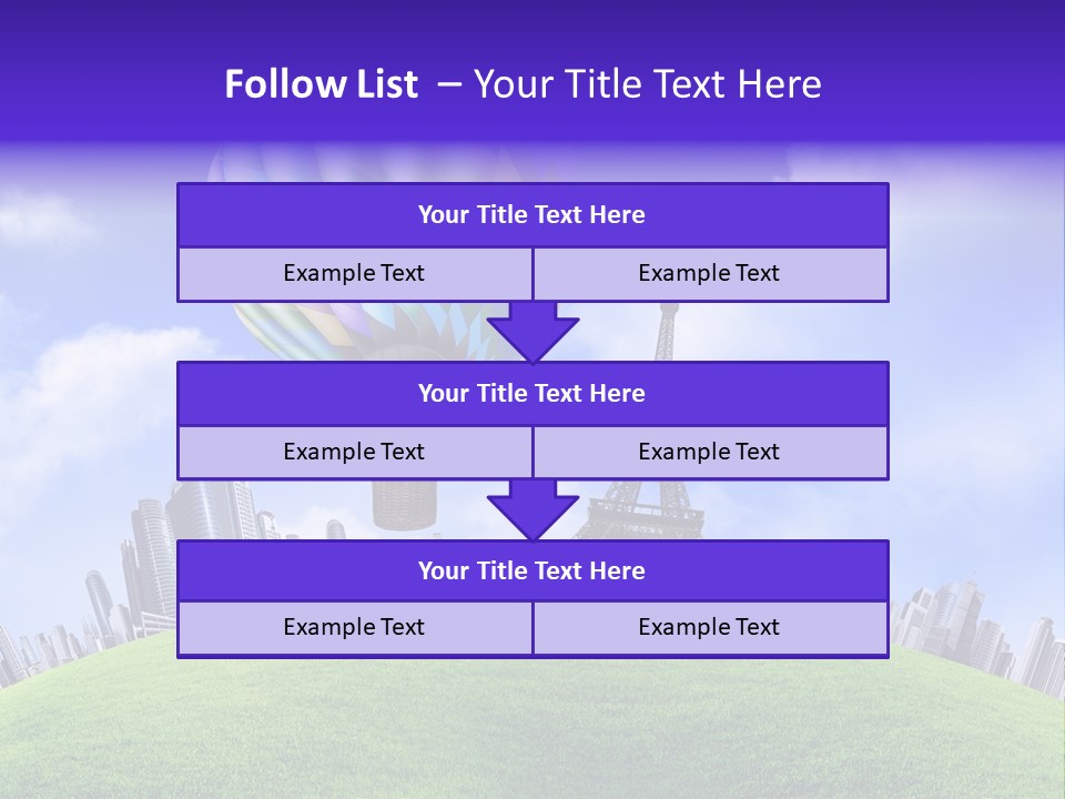 Eiffel Isolated Touristic PowerPoint Template