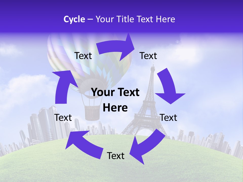 Eiffel Isolated Touristic PowerPoint Template