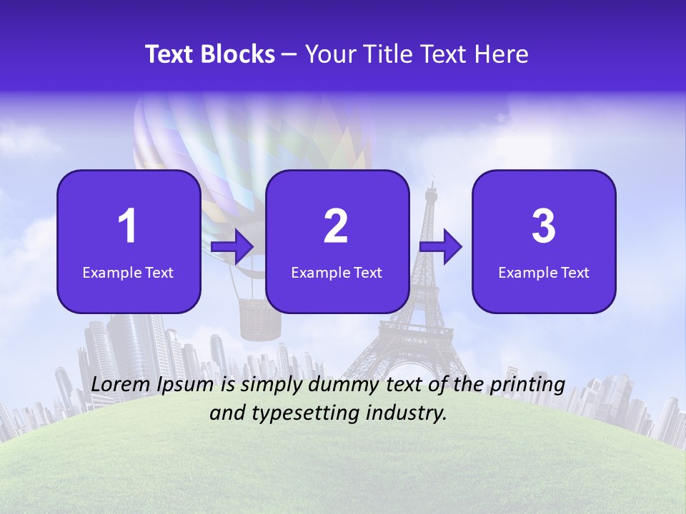 Eiffel Isolated Touristic PowerPoint Template