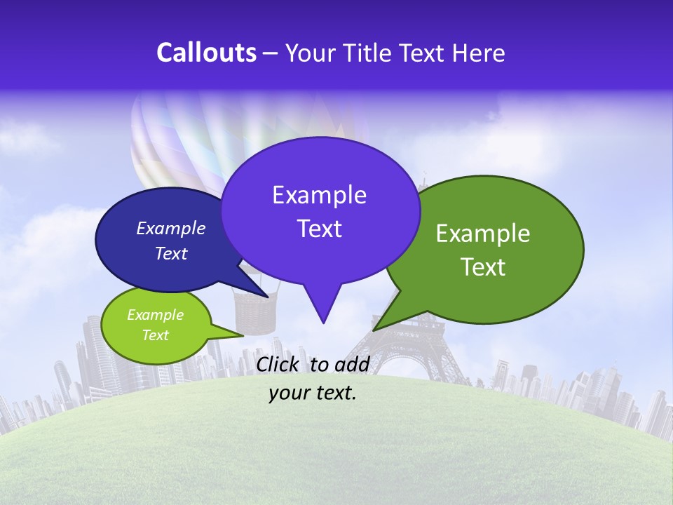 Eiffel Isolated Touristic PowerPoint Template