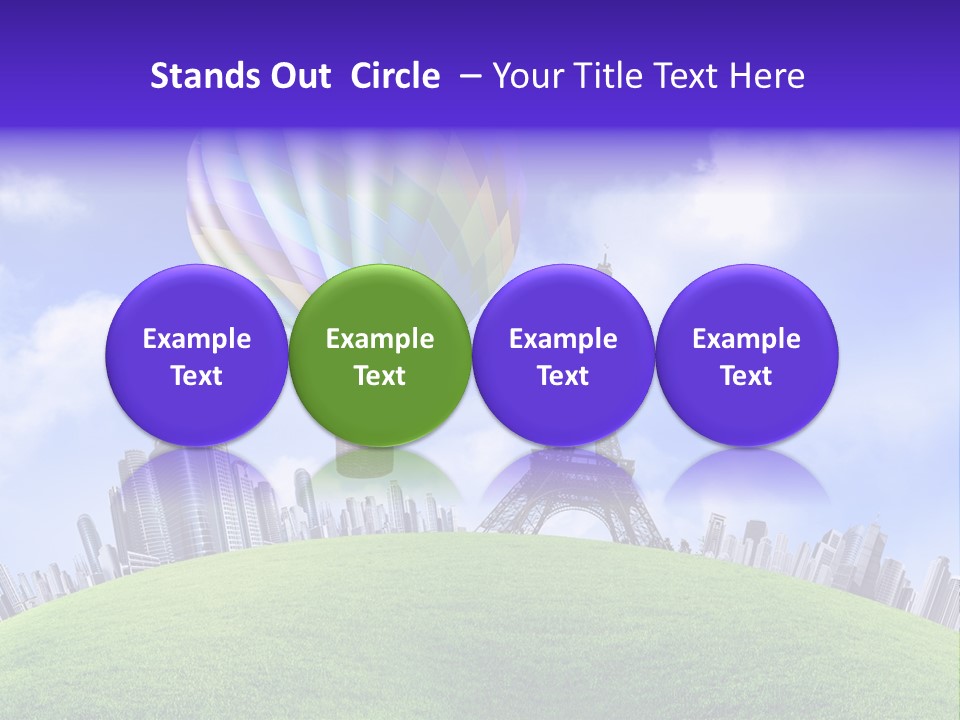 Eiffel Isolated Touristic PowerPoint Template