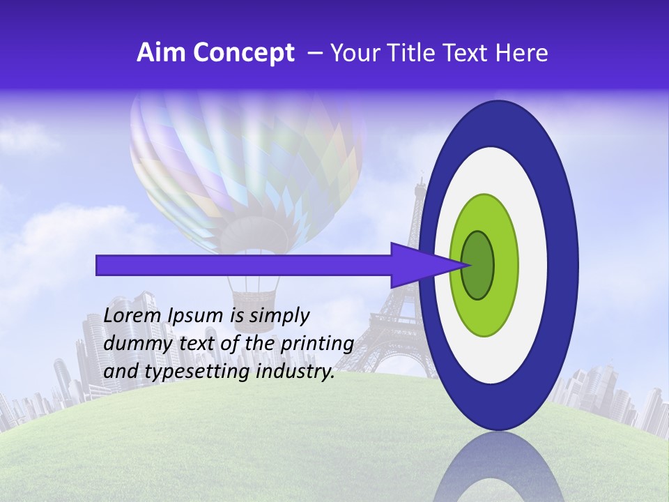 Eiffel Isolated Touristic PowerPoint Template