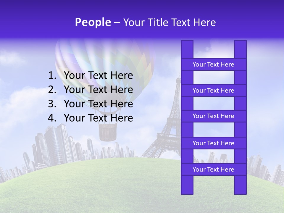 Eiffel Isolated Touristic PowerPoint Template
