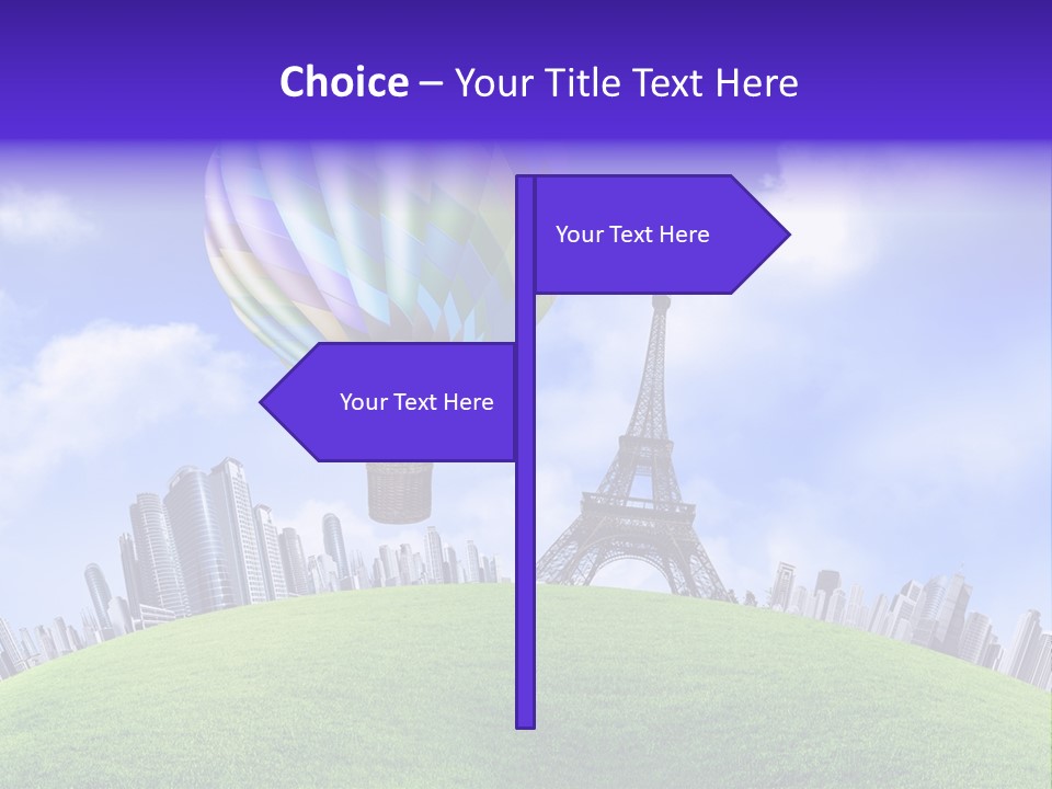 Eiffel Isolated Touristic PowerPoint Template