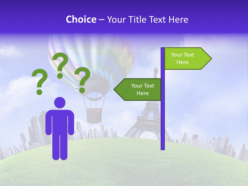 Eiffel Isolated Touristic PowerPoint Template