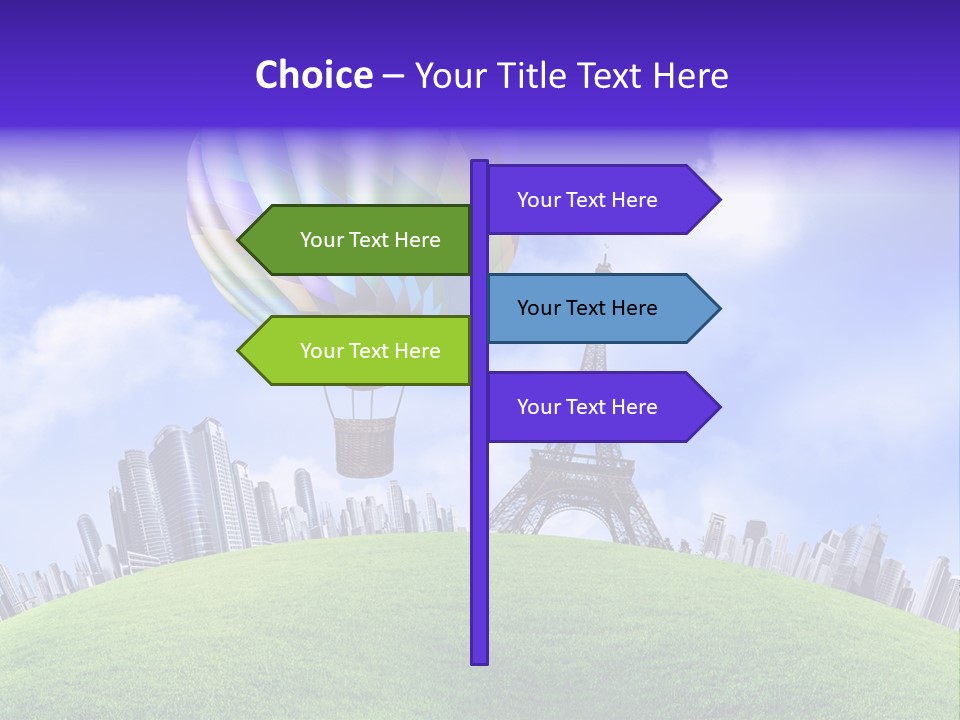 Eiffel Isolated Touristic PowerPoint Template