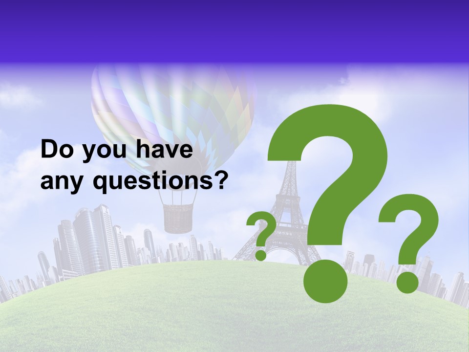 Eiffel Isolated Touristic PowerPoint Template