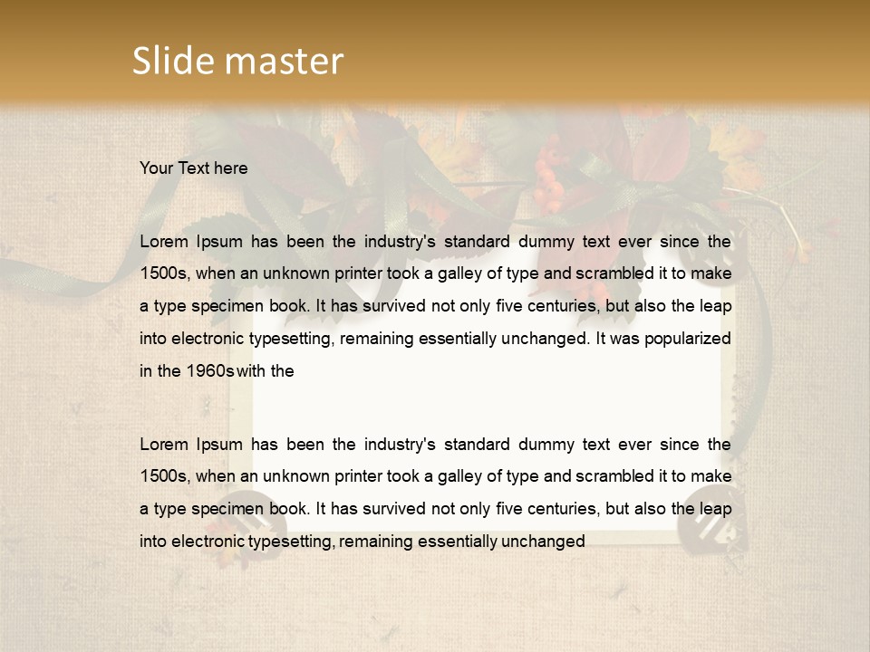 Vintage Sepia Wall PowerPoint Template