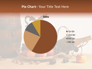 Jug Wine Barrel Hazelnuts PowerPoint Template