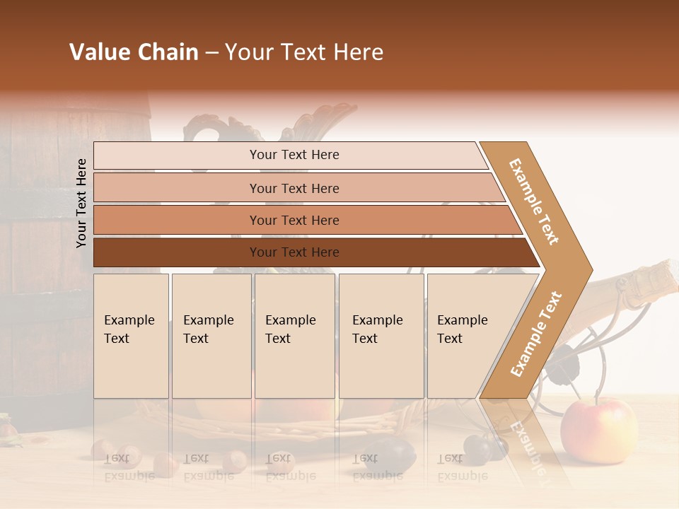 Jug Wine Barrel Hazelnuts PowerPoint Template
