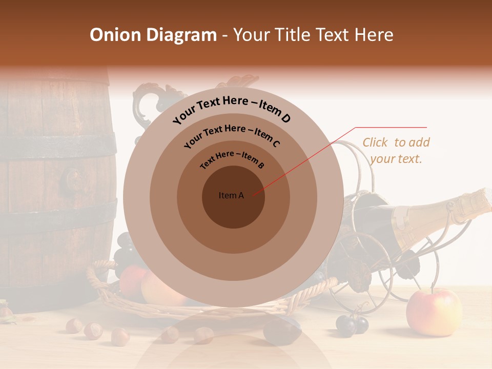Jug Wine Barrel Hazelnuts PowerPoint Template