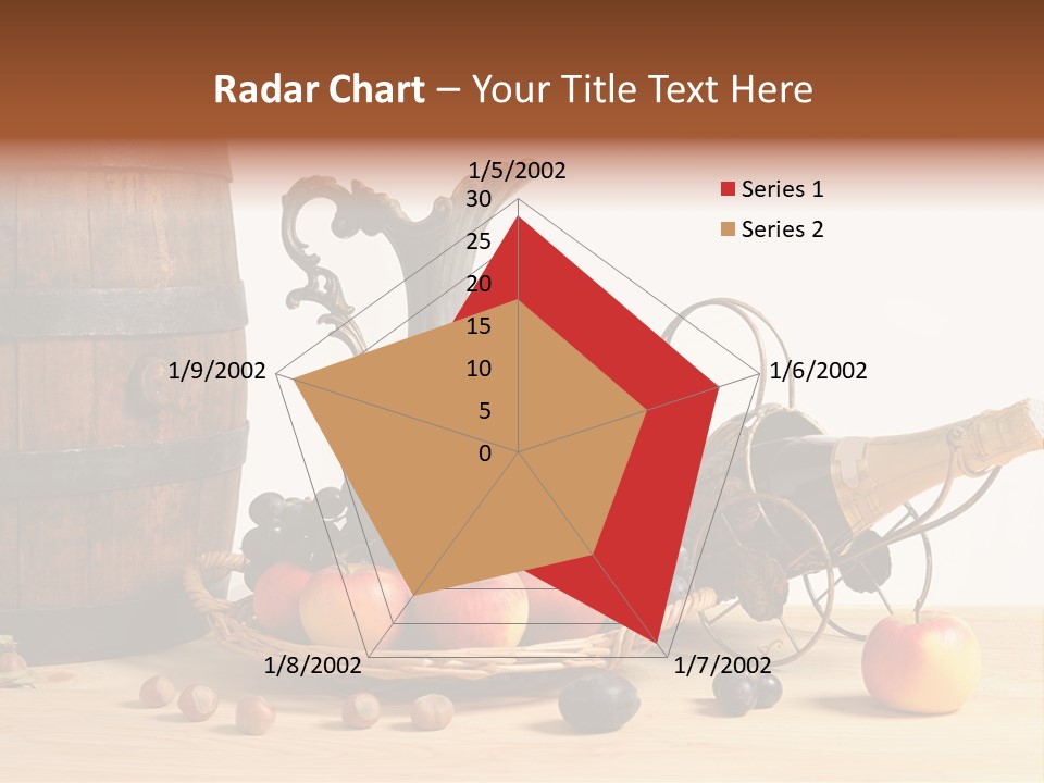 Jug Wine Barrel Hazelnuts PowerPoint Template
