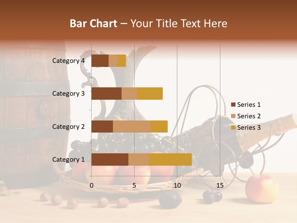 Jug Wine Barrel Hazelnuts PowerPoint Template