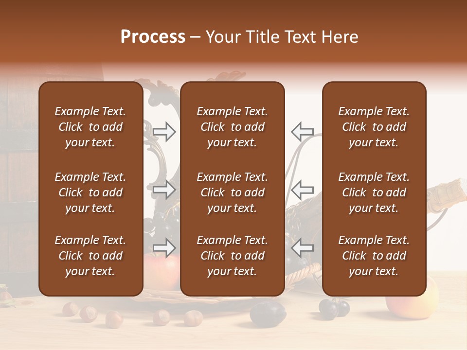 Jug Wine Barrel Hazelnuts PowerPoint Template