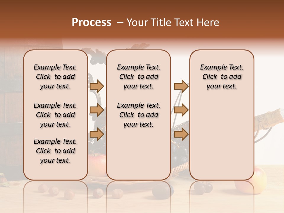 Jug Wine Barrel Hazelnuts PowerPoint Template