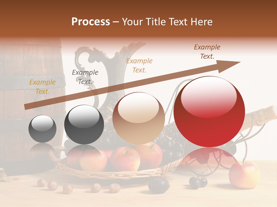 Jug Wine Barrel Hazelnuts PowerPoint Template