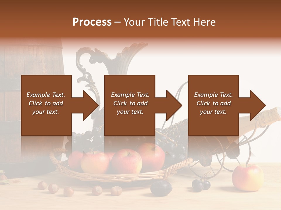 Jug Wine Barrel Hazelnuts PowerPoint Template