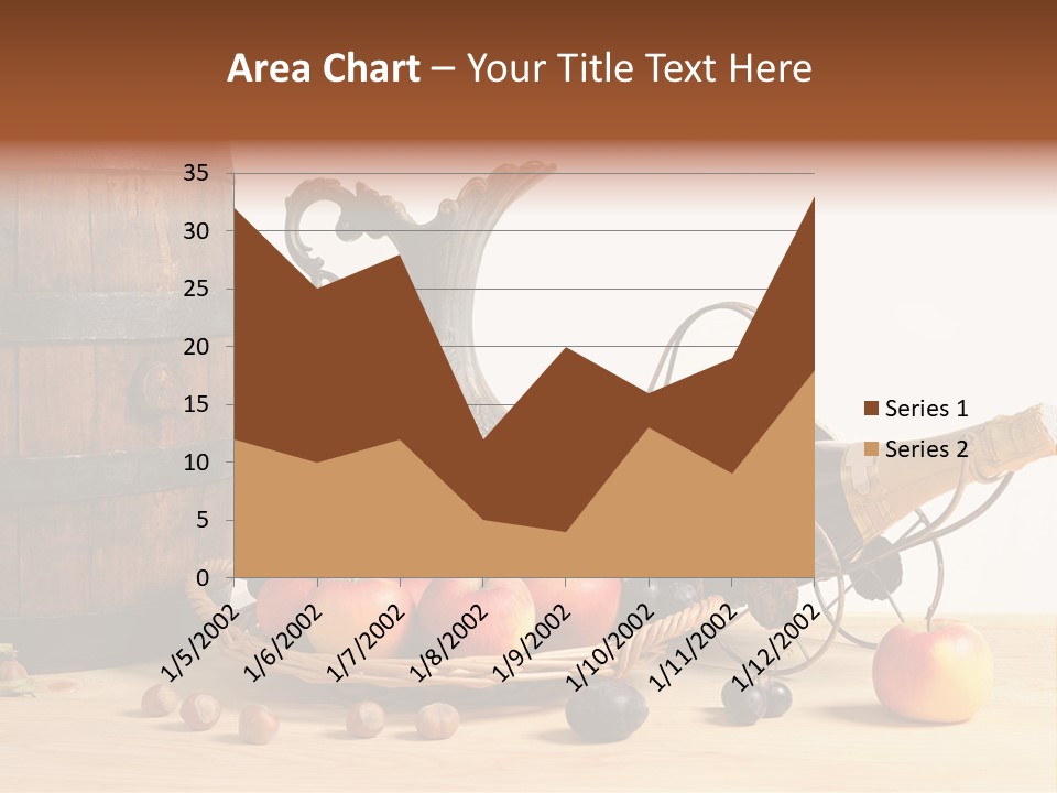 Jug Wine Barrel Hazelnuts PowerPoint Template