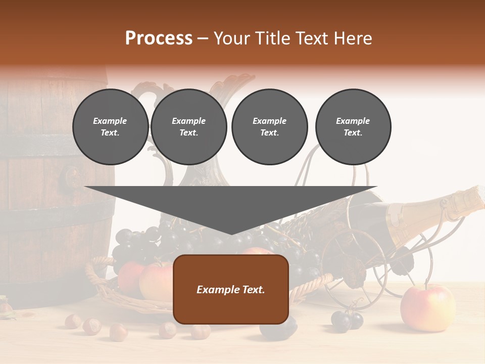 Jug Wine Barrel Hazelnuts PowerPoint Template