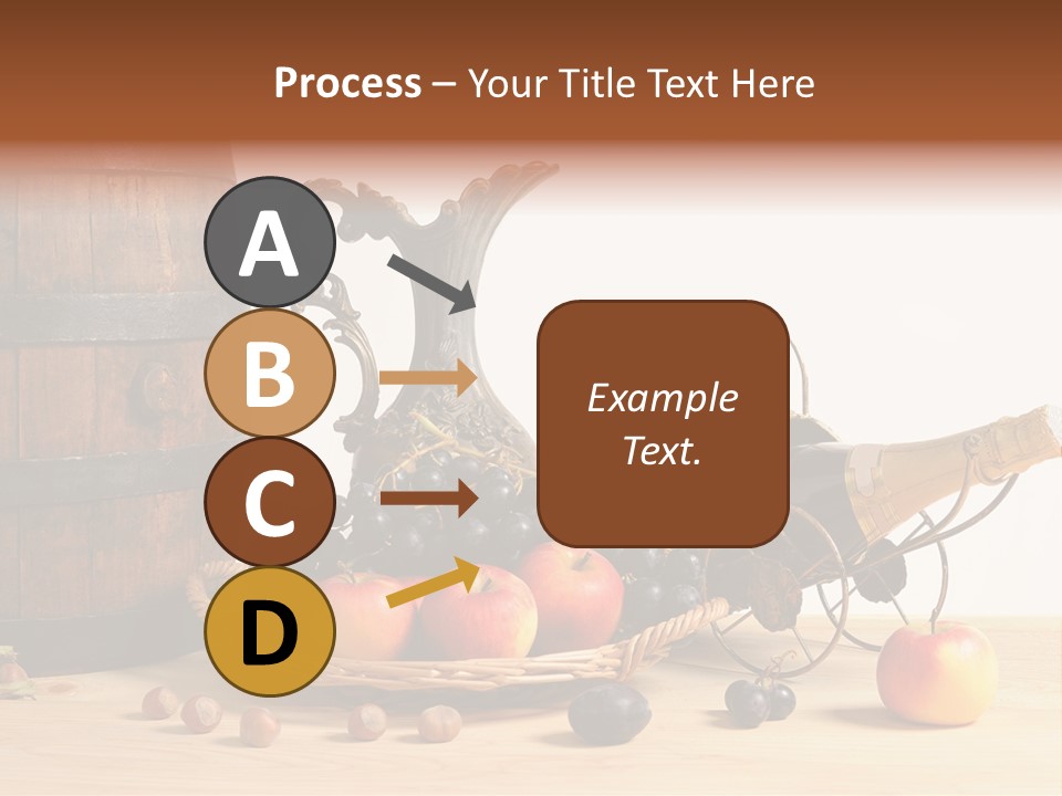 Jug Wine Barrel Hazelnuts PowerPoint Template