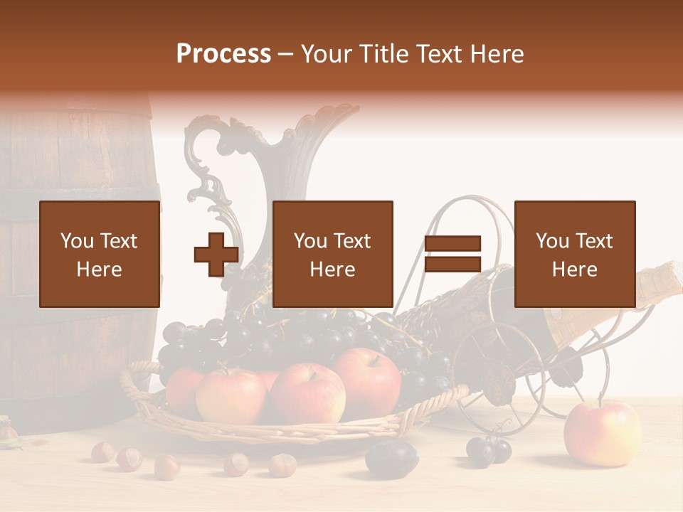 Jug Wine Barrel Hazelnuts PowerPoint Template