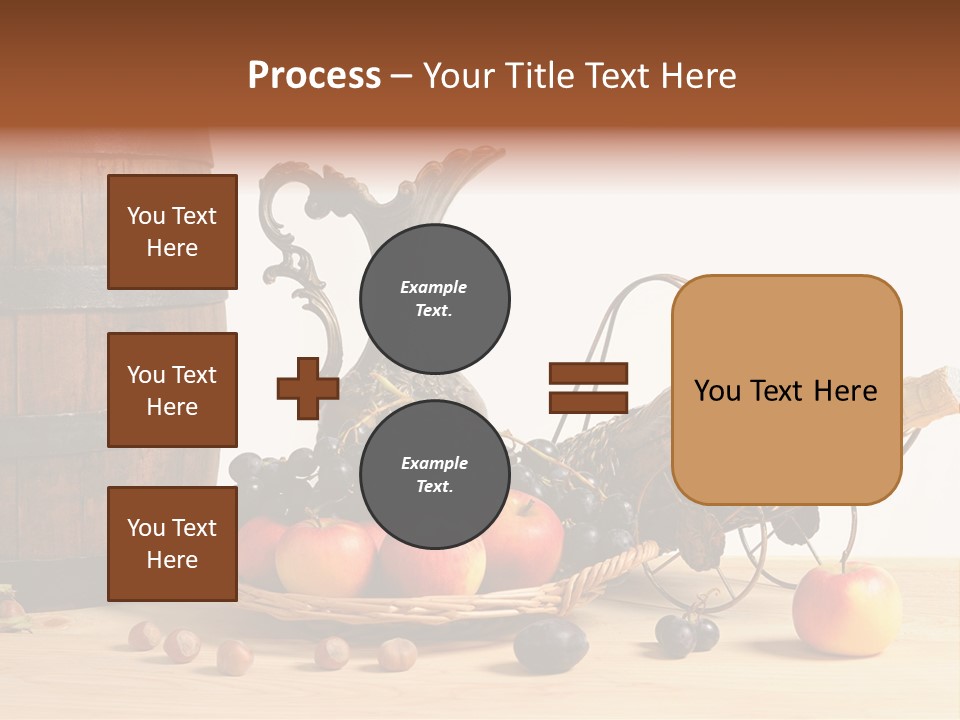 Jug Wine Barrel Hazelnuts PowerPoint Template