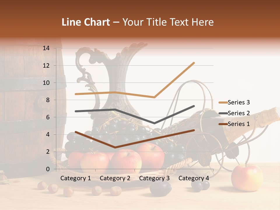 Jug Wine Barrel Hazelnuts PowerPoint Template