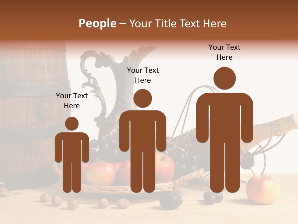 Jug Wine Barrel Hazelnuts PowerPoint Template