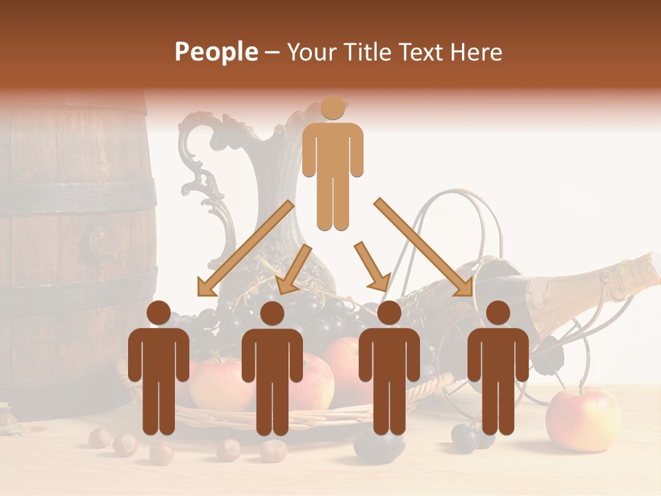 Jug Wine Barrel Hazelnuts PowerPoint Template