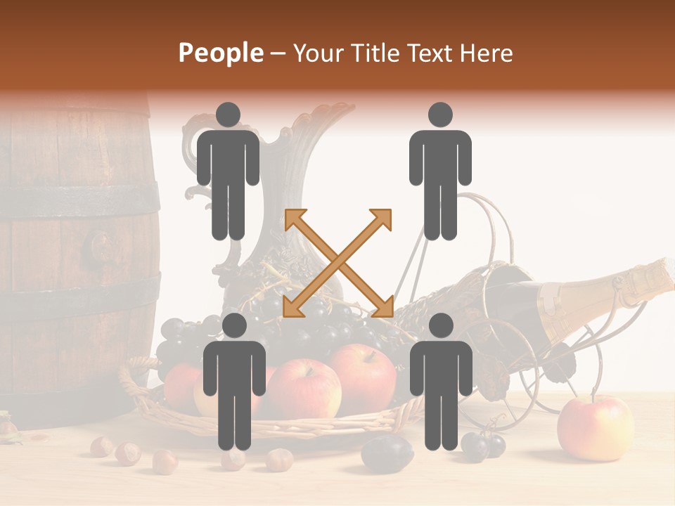 Jug Wine Barrel Hazelnuts PowerPoint Template