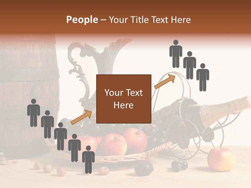 Jug Wine Barrel Hazelnuts PowerPoint Template