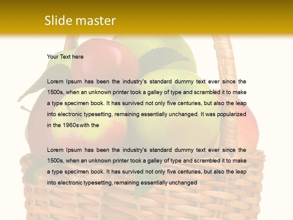 Fresh Basket Circle PowerPoint Template